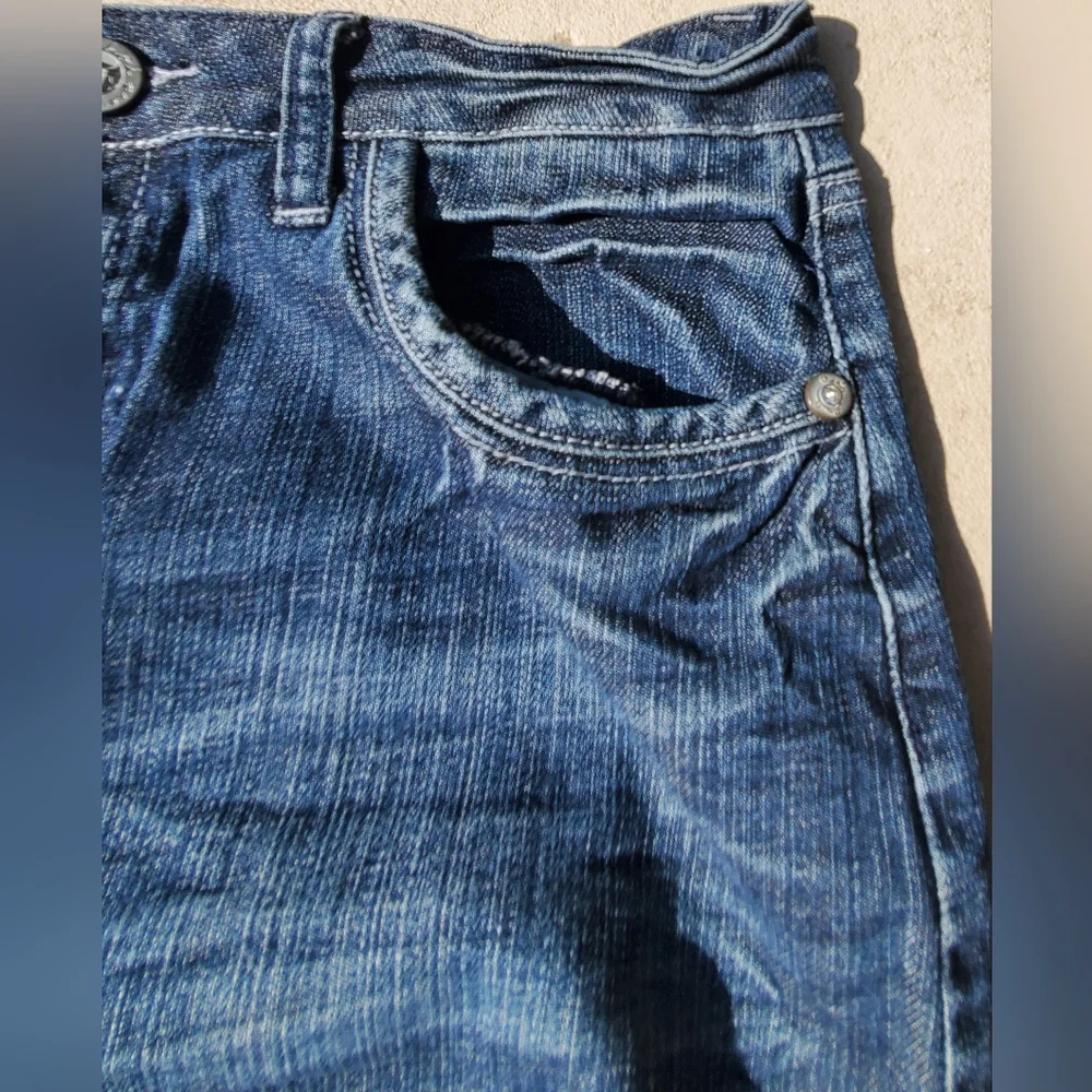 Star Zippered DENIMN Mini Skirt size Large Y2K Fashion - Picture 3 of 8